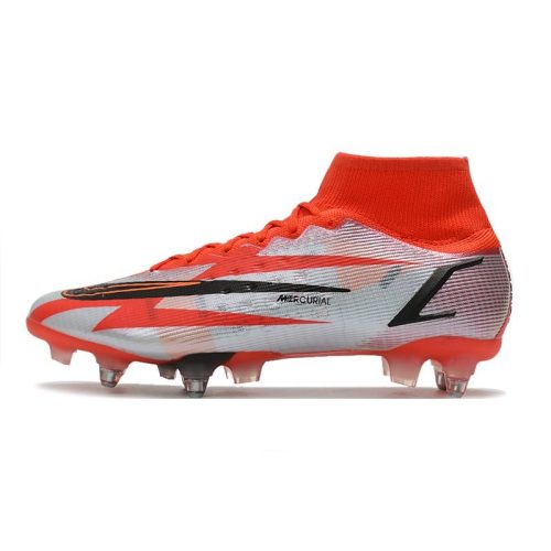 Fotbollsskor Nike Mercurial Superfly 8 Elite SG-PRO AC CR7 Spark Positivity - Röd Svart Vit Orange_2.jpg